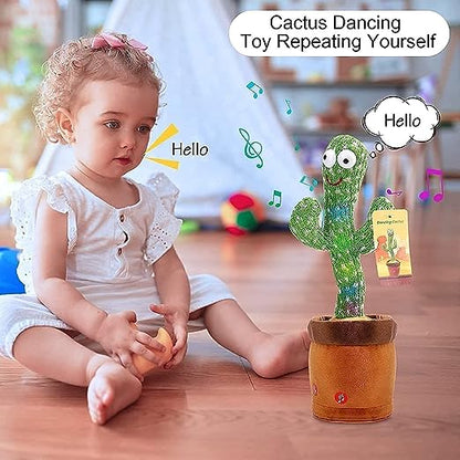 Dancing Cactus Talking Toy, Cactus Plush Toy, Wriggle & Singing Recording Repeat What You Say Funny Education Toys