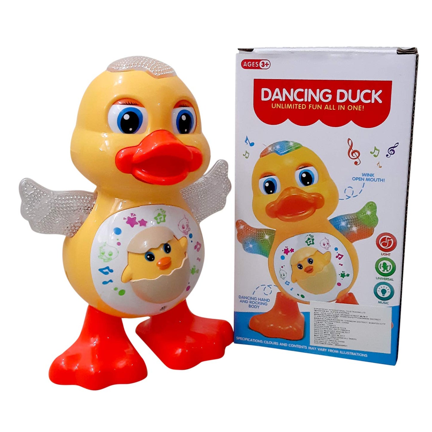 Dancing Duck with Music Flashing Lights and Real Dancing Action | Set of 1