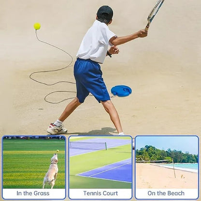 Portable Solo Cricket/Tennis Training Equipment for Self-Practice | Multi-Color