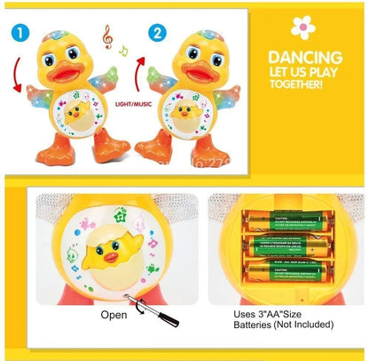 Dancing Duck with Music Flashing Lights and Real Dancing Action | Set of 1