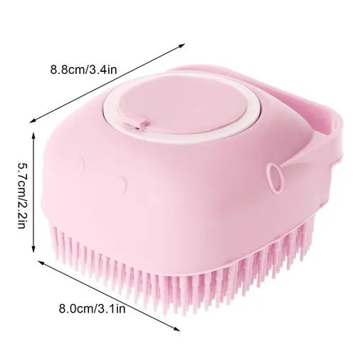 🧼🧼Bathroom 🐶Horse Dog Cat🐱 Bath Brush Massage Gloves Soft Safety Silicone Comb Pet Accessories❤️