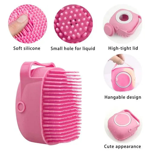 🧼🧼Bathroom 🐶Horse Dog Cat🐱 Bath Brush Massage Gloves Soft Safety Silicone Comb Pet Accessories❤️